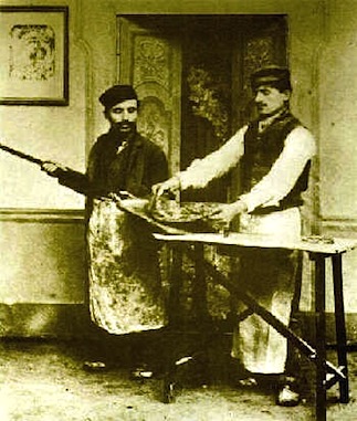 Neapolitan pizzaiolos, 1890
